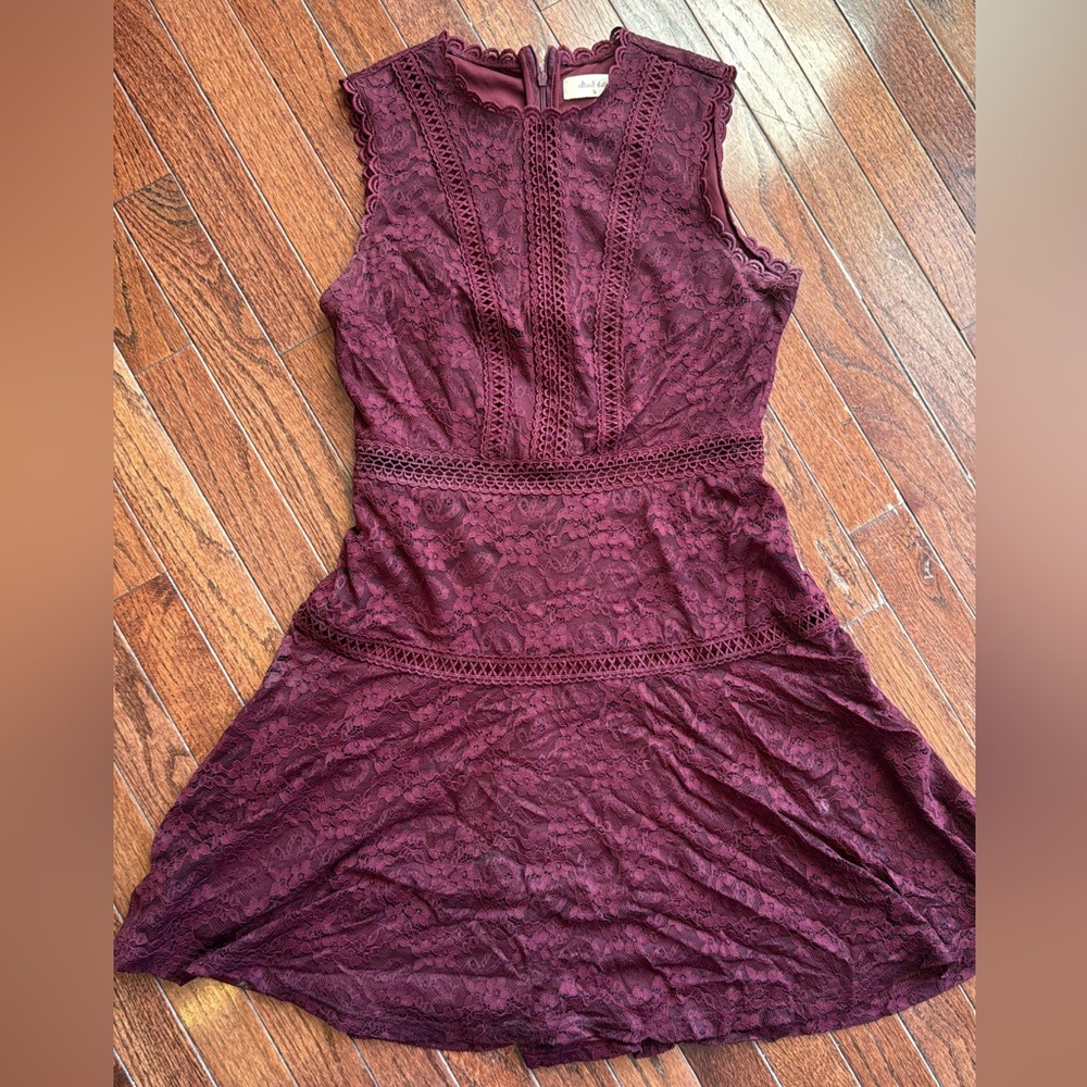 Altar'd State Lace Mini Dress - Deep Red